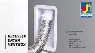 Recessed Dryer Vent Box  Installation Dundas Jafine [upl. by Anawait]