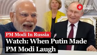 PM Modi In Russia Putins Quip Makes Modi Laugh Highlights Strong IndiaRussia Ties [upl. by Zohar]