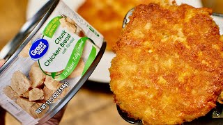 Easy amp Cheesy Canned Chicken Patties Recipe [upl. by Mordecai]