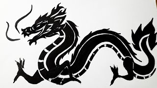 How To Draw A Chinese Dragon  Dragon Drawing [upl. by Jake]