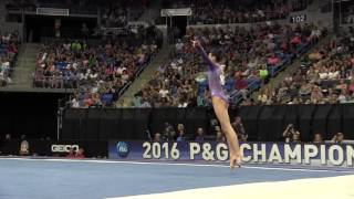 Maggie Musselman  Floor Exercise  2016 PampG Gymnastics Championships – Sr Women Day 1 [upl. by Acilef]