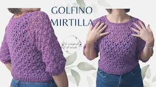 TUTORIAL Golfino top downquot Mirtillaquot [upl. by Elyk919]