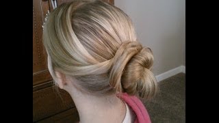 How To Cute Back Crossover Bun Tutorial  Pretty Hair is Fun [upl. by Rothstein]