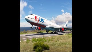 This Pilot is Awesome Flying the Boeing 747 FlyUS from Short Runway [upl. by Nannah]