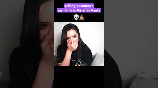 telling a female scammer my name is “DIARRHEA PANTZ” funny prank doublebluff irlrosie [upl. by Lait]