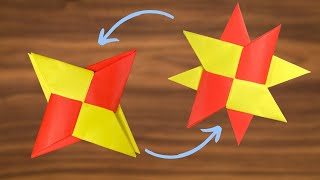 How to Make a Double Ninja Star  Origami [upl. by Susana525]