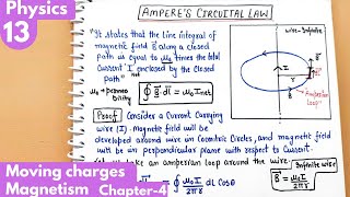 13 Ampere Circuital Law Moving charges and magnetism class 12 Physics Class12 neet jee physics [upl. by Odrude]