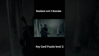 Re 4 remake key card Puzzle residentevil re4gameplay [upl. by Orfield]