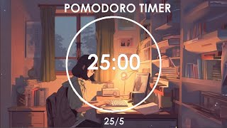 2Hour Study With Me  255 Pomodoro Timer  Focus Study and Working  Lofi Girl Beats  Day 10 [upl. by Atekin]