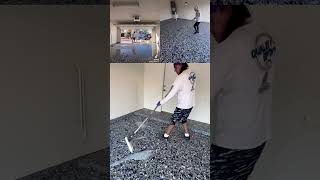 FULL polyaspartic1” flakes installation polyaspartic garage homeimprovement design best [upl. by Anelem247]