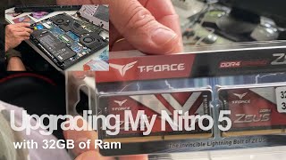 Upgrading my Acer Nitro AN51557 with 32 GB of RAM [upl. by Lyram]