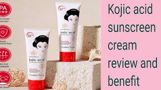 Kojic acid Sunscreen cream Reviews and BenefitsUses on your skin [upl. by Ikkim]