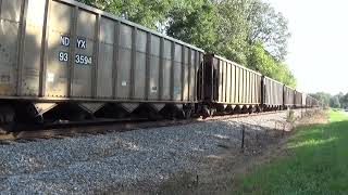 CSX C 406 04 by SF 3630 NB 10624 to Marshall 10 MPH due to sinkhole near the river bridge [upl. by Brechtel]