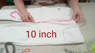 DIY HOW TO MAKE LOW WAIST JEANS TO HIGH WAIST JEANS [upl. by Renick]