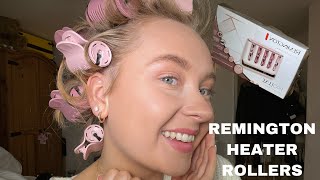 I BOUGHT REMINGTON HEATED ROLLERS FROM ALDI  REVIEW  Laura Hargreaves [upl. by Nohsal177]