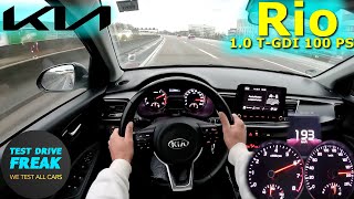 2023 Kia Rio 10 TGDI 6Speed Manual 100 PS TOP SPEED AUTOBAHN DRIVE POV [upl. by Zizaludba97]