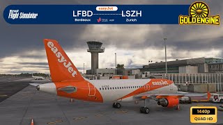 MSFS2020 LIVEBordeaux ✈ Zurich Fenix A319 EasyJet VATSIM amp BEYONDATC  msfs2020 [upl. by Assyn]