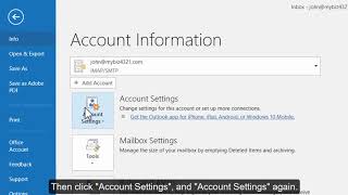 How to change your email password in Outlook 2016 [upl. by Nauqel]