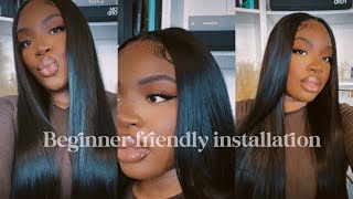 BEST SLEEK STRAIGHT WIG  55 HD LACE CLOSURE INSTALL ft Wiggins Hair [upl. by Margarita]