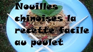 Nouilles chinoises la recette facile au poulet [upl. by Yrrad]