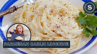 EASY Garlic Parmesan Linguine Recipe [upl. by Frans633]