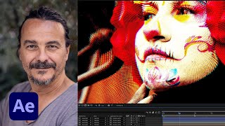 Créer un rendu demi ton  half tone dans After Effects [upl. by Sivla]
