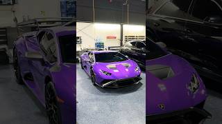 Purple Lambo getting wrapped up nicely by pristineautospa cars ppf lambo viral wow exotic [upl. by Richardson886]