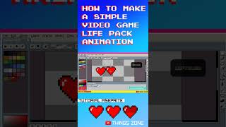 Aseprite TutorialHow to make a simple video game life pack animation Fácil animaciónPixel Art [upl. by Aicilihp]