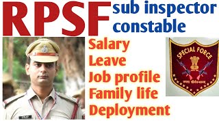 RPSF si constable job profile salary [upl. by Eeliram]