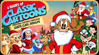 LOONEY TUNES CHRISTMAS CARTOONS COMPILATION 4 Hours Santa Claus Rudolph [upl. by Atterrol]