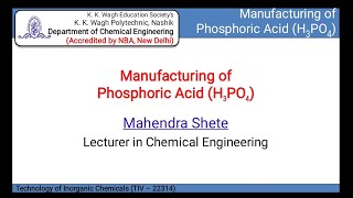 Manufacturing of Phosphoric Acid [upl. by Greenwald559]