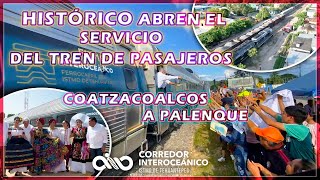 Con éxito el primer recorrido de Palenque a Coatzacoalcos para unir Tren Maya y Corredor del Istmo [upl. by Tamanaha]