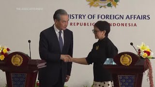 Chinas Wang Yi visits Indonesia criticises US over UN Security Council Gaza resolution [upl. by Vladi]