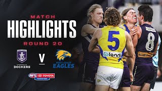 Fremantle v West Coast Eagles Highlights  Round 20 2024  AFL [upl. by Rolfe]