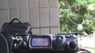 QRP  QSO with Magnetic Loop Antenna [upl. by Arratahs]