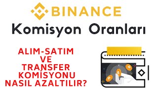 Binance Komisyon Oranları Nedir AlımSatım ve Transfer Komisyonları Nasıl Azaltılır [upl. by Ymerrej]