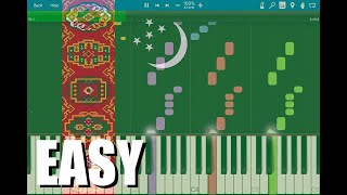 Turkmenistan National Anthem 19972008  EASY PIANO [upl. by Gelasias]