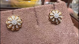 Tanishq Latest Diamond Stud Designs with PriceDiamond EarringsDaily wear Earringsimdeeya deeya [upl. by Yanrahc178]