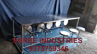 Stainless Steel Canteen Table [upl. by Inatsed]