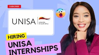 UNISA is hiring internships No work experience required Apply for 20 September [upl. by Alleinad884]