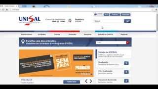 Acesso ao Moodle Portal do Aluno  UNISAL  2° semestre 2014 [upl. by Ahsienad]