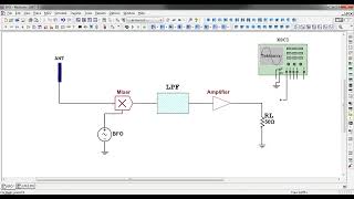 BFO RF receiver simulation in Multisim [upl. by Oikim]