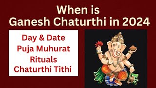 Ganesh Chaturthi 2024  Date Ganpati Muhurat Murthi Sthapana Visarjan time and other details [upl. by Lal462]