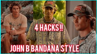 4 cool STYLES  HOW to TIE a BANDANA around YOUR NECK like JOHN B [upl. by Cassell]