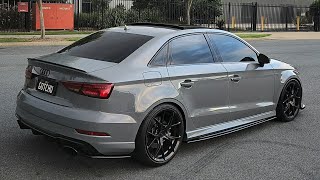 Audi RS3 Maxton Design Rear Side Splitters Install [upl. by Jd]