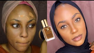 ESTÉE LAUDER DOUBLE WEAR FOUNDATION WEAR TEST ON OILY ACNE PRONE SKIN [upl. by Daven]