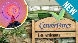 NEW AQUA MUNDO WATERPARK Center Parcs Les Ardennes  All Slides  Tous les Toboggans Onride [upl. by Wilfred]