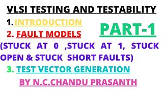 VLSI Testing ampTestabilityCMOS IC TestingFault ModelsTest Vector GenerationVLSI Design [upl. by Atalie]