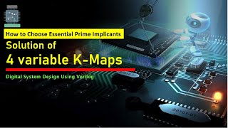 KMap for 4 variables  Essential prime implicants  Karnaugh Map [upl. by Kamerman]