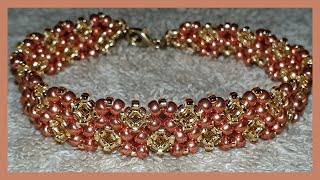 Bracelet doré et rose foncé [upl. by Gentille]